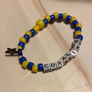 Handmade Halloween Coraline Kandi Bracelet